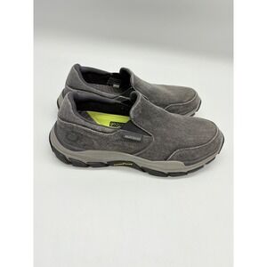 Skechers Mens Relaxed Fit Go Walk Fallston Charcoal Grey Slip On Walking Shoes